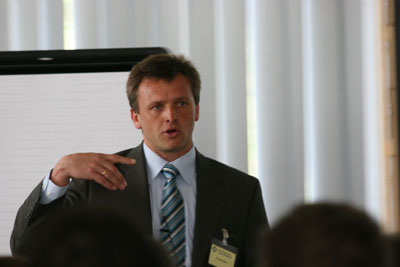Wolfgang Betz speaking at the European meeting