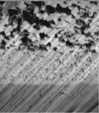 SED image of FIB cut