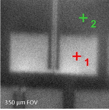 X-ray beam induced secondary electron image (SXI) X-ray beam induced secondary electron image